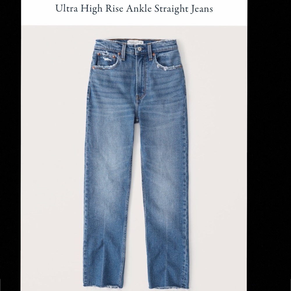 Abercrombie High Rise Straight Ankle Jeans- size 24/00